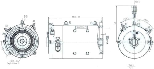 New Electric DC Motor Compatible with Yamaha Golf Cart