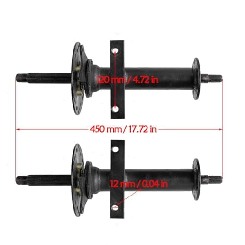 860mm Split Axles with Hubs Brake Discs for ATV/UTV/Karting Golf Cart