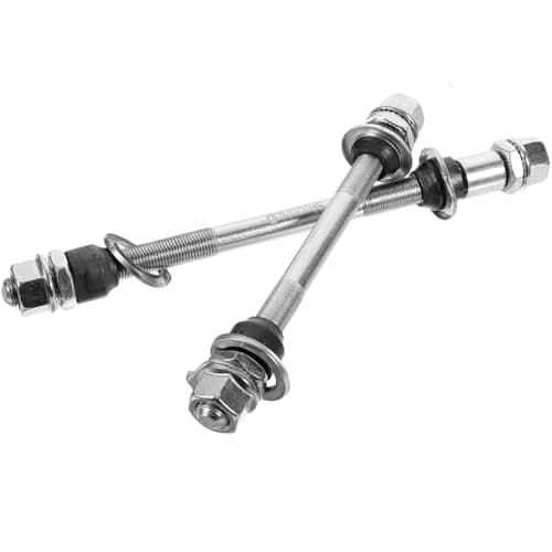 2pcs Durability Bike Front & Rear Axles for Road & Mountain Bikes Durable High-Strength Iron Construction