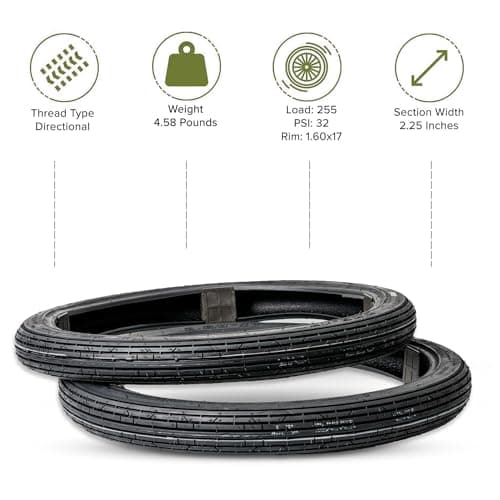 AlveyTech 2.25-17 Inner Tube and Tire Kit for Scooters & Mopeds - Replacement Bundle with CY101 Tread
