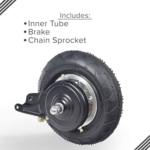 Replacement Rear Wheel Assembly for Chain Drive Razor E200 Scooter