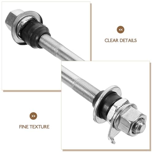 2pcs Durability Bike Front & Rear Axles for Road & Mountain Bikes Durable High-Strength Iron Construction