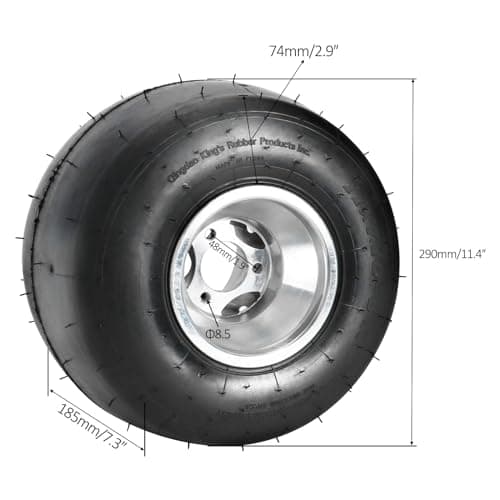 32-Inch Rear Axle Kit with 5" Wheels and 11x7.10-5 Tires for Racing Kart(shifters compatible)