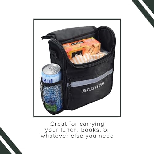 AlveyTech Insulated Bike & Scooter Handlebar Bag with Rain Cover