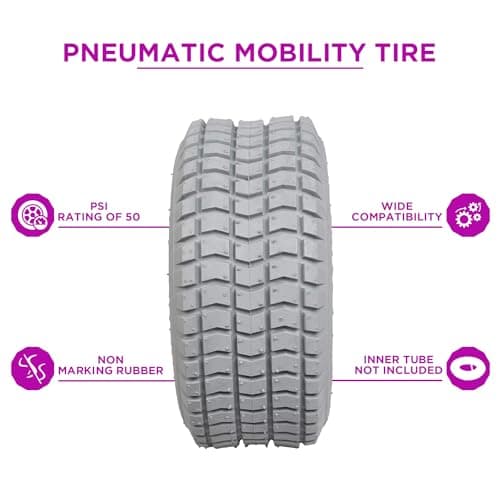 AlveyTech 9x3.50-4 Pneumatic Mobility Tire