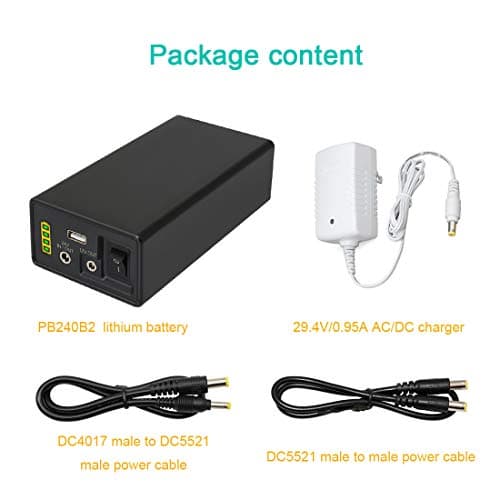 Talentcell 24V 129.5Wh Li-ion Battery Pack PB240B2, Rechargeable 35000mAh for LED Lights, Cameras, Smartphones