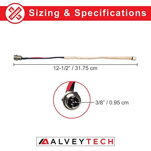 AlveyTech Mini Charger Port - Replacement Switch for Gyroor, Swagtron, Swagway, Hoverboard, Scooter
