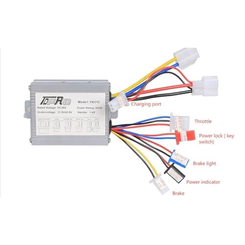 36V 500W Brushless DC Motor Kit with Speed Controller for Electric Scooter/Bike (with 36V Throttle Grips)