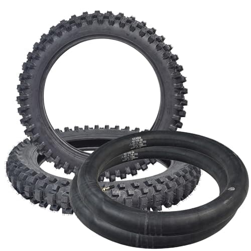 Durable 90/100-16 Pneumatic Tire for Dirt Bikes - Aggressive Knobby Tread