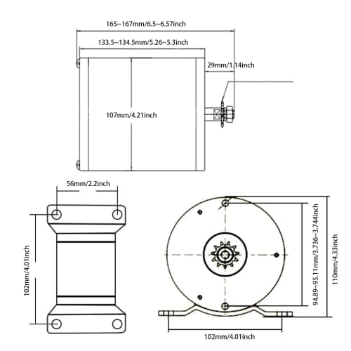 Complete Kit Electric Brushless Motor with Controller for E-Bikes