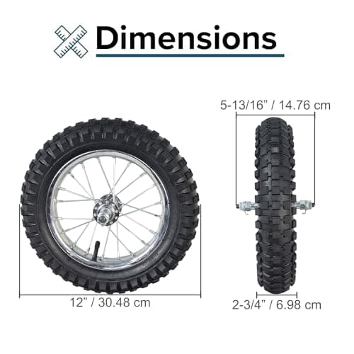 Front Wheel Assembly for Razor MX350 and MX400 - Replacement Tire