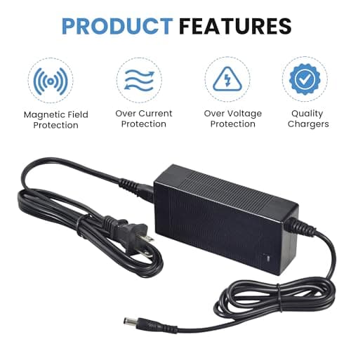 AlveyTech 42V 1.5A Lithium Charger for Hover-1 Alpha, Journey, Rally Scooters - 36V Battery