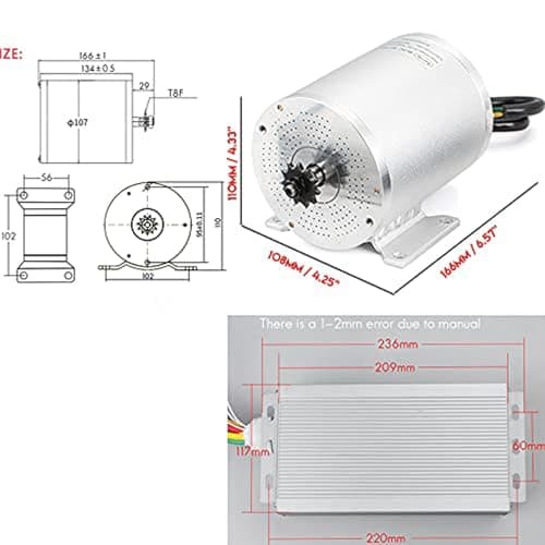 2000W 60V Brushless DC Motor Kit for E-Scooter & E-Bike