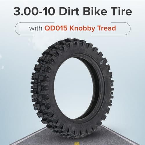 AlveyTech QD015 Knobby Tread 3.00-10 Dirt Tire - Baja Motorsports, Honda & Yamaha Bikes