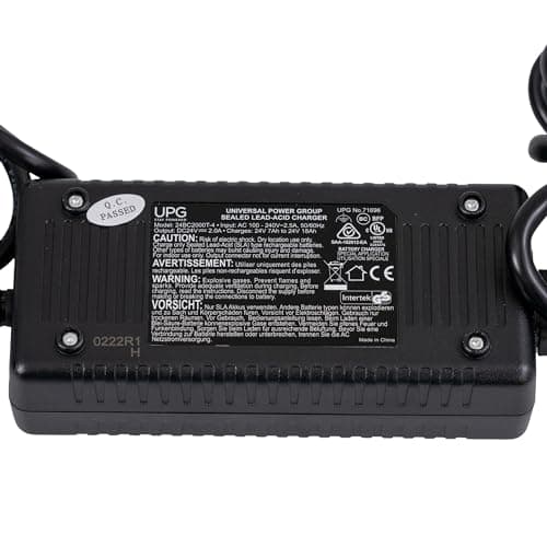 24V 2.0A XLR 24BC2000T-4 Battery Charger for Mobility Scooters, Power Chairs, Electric Scooters by AlveyTech