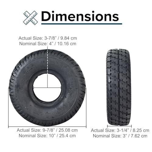 AlveyTech Q110 Tread 4.10/3.50-4 Pneumatic Scooter Tire