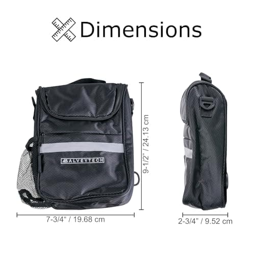 AlveyTech Insulated Bike & Scooter Handlebar Bag with Rain Cover