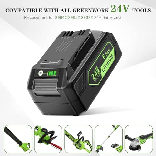 Greenworks 24V 6.0Ah Lithium-ion Battery MAX 29842 29852 LB24A020