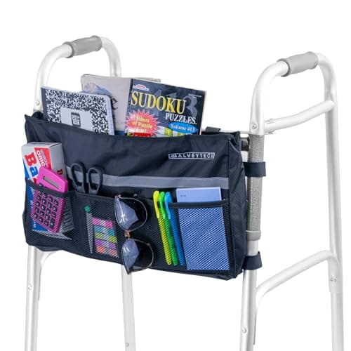 Deluxe Folding Walker Bag - Large Capacity Organizer with Multiple Pockets
