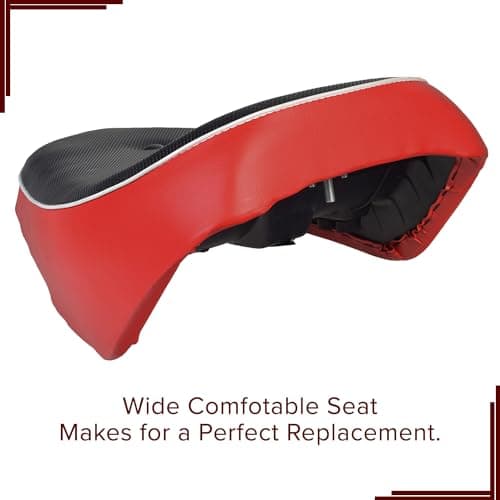 AlveyTech Stylish Black & Red Replacement Seat for Baja MB165 & Falcon Mini Bikes - Comfortable DIY Accessory