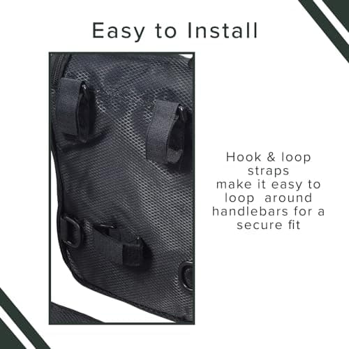 AlveyTech Insulated Bike & Scooter Handlebar Bag with Rain Cover