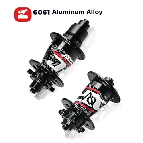 MirOdo Mountain Bike Hub Set 32 Holes Aluminium Alloy Front 2 Rear 4 Quick Release/Thru Axle