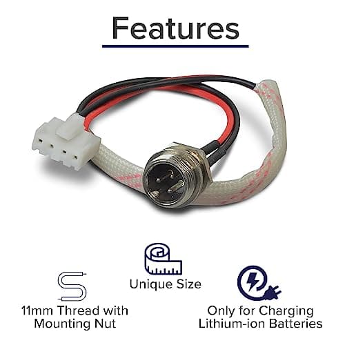 AlveyTech Mini Charger Port - Replacement Switch for Gyroor, Swagtron, Swagway, Hoverboard, Scooter