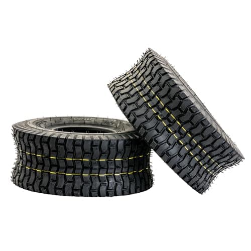AlveyTech 15x6.00-6 Black Tire for Lawnmower, Go-Kart & ATV - Durable 2-Ply Pneumatic Rubber Tires with QD106 Tread