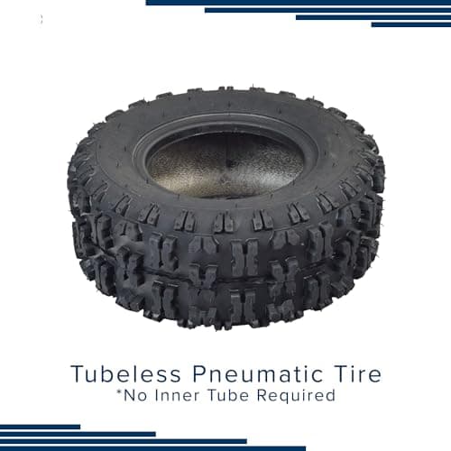 AlveyTech 13x5.00-6 Tubeless Pneumatic Rubber Tire - Replacement for Mega/Monster Moto, Taotao, Pit Pocket Bike, ATV, Go-Kart, Quad, Dirt Bike, Dune Buggy, 4-Wheeler