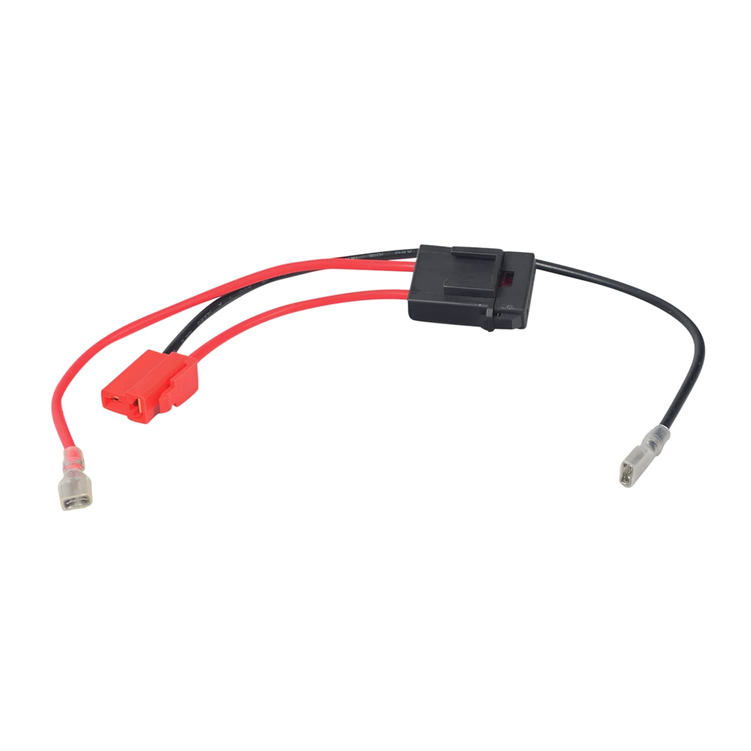 AlveyTech 6x4x1 Inch Wire Harness for Kid Trax 6V Batteries - Durable Rectangular Connector with Holder & ATO Fuse