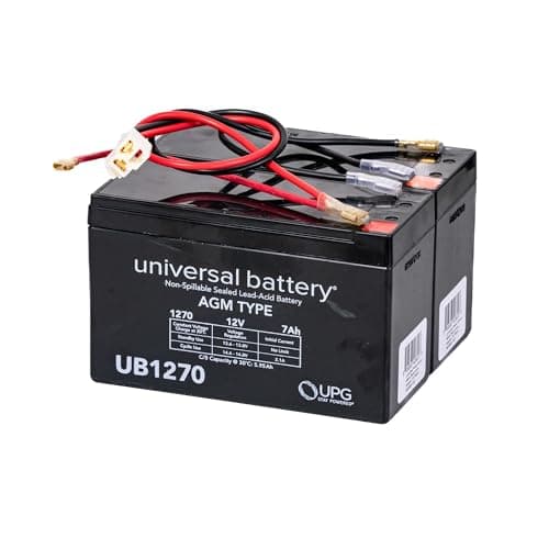 AlveyTech 24V Battery Pack for Razor E200/E225 - Set of Two 12V 7A Replacement Batteries