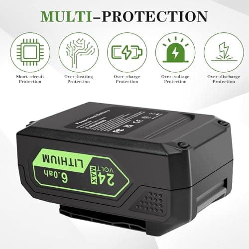 Greenworks 24V 6.0Ah Lithium-ion Battery MAX 29842 29852 LB24A020