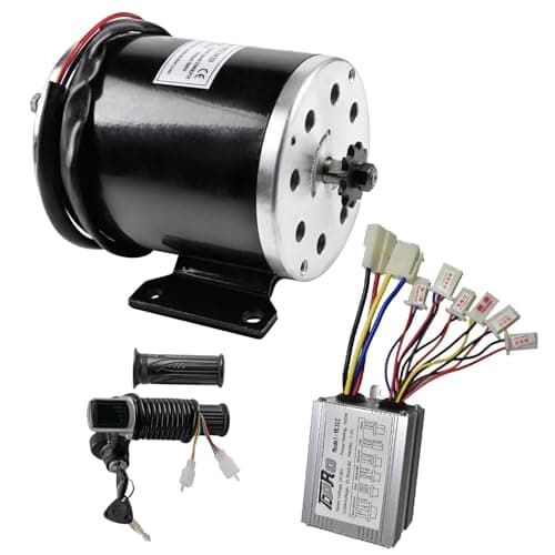 36V 500W Brushless DC Motor Kit with Speed Controller for Electric Scooter/Bike (with 36V Throttle Grips)