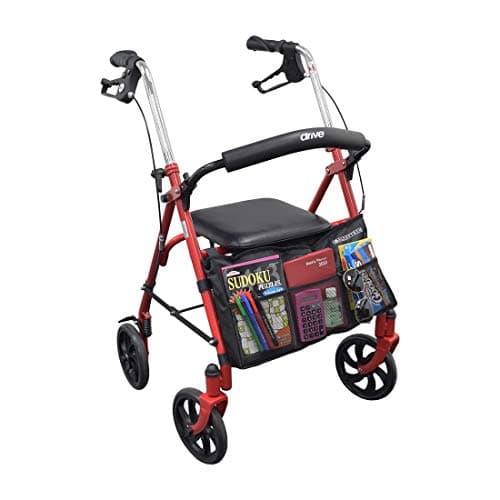 Universal Walker and Rollator Organizer Bag - Easy-to-Use Satchel with Pouches - Fits Drive, Invacare, Merits, Medline