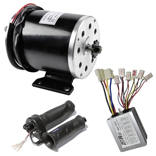 36V 500W Brushless DC Motor Kit with Speed Controller for Electric Scooter/Bike (with 36V Throttle Grips)