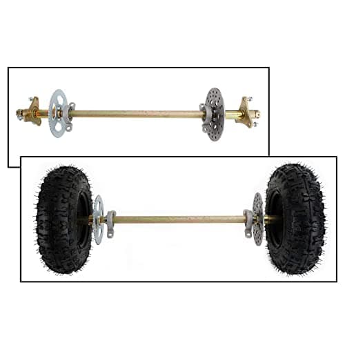 Complete 29" Rear Axle Assembly Wheel Hub Kit for Go-Karts Quad Trikes Drift Bikes