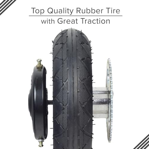 Replacement Rear Wheel Assembly for Chain Drive Razor E200 Scooter