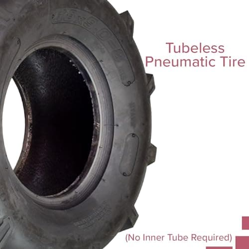 Durable Tire for Go-Karts and ATVs - Replacement V-Tread Tubeless 4-Ply Tires for Gas or Electric Vehicles
