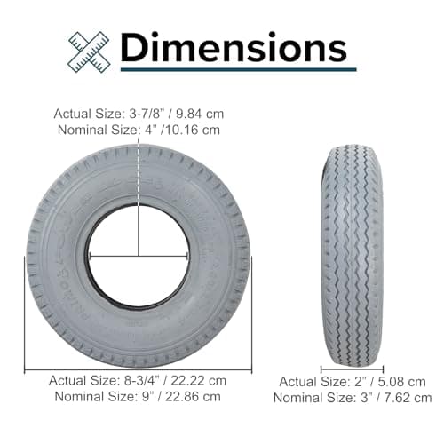 AlveyTech 2.80/2.50-4 Pneumatic Mobility Tire with C178G Sawtooth Tread