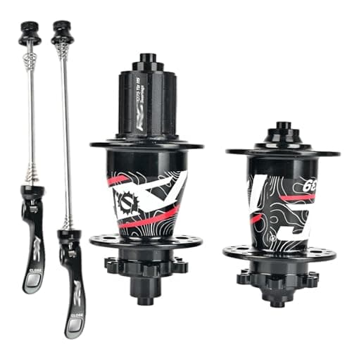 MirOdo Mountain Bike Hub Set 32 Holes Aluminium Alloy Front 2 Rear 4 Quick Release/Thru Axle