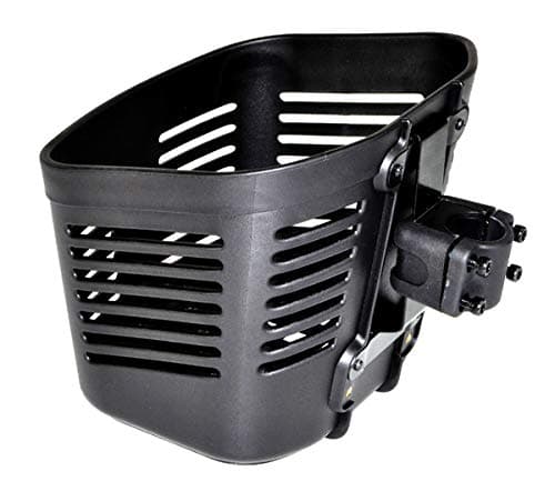 AlveyTech Mobility Scooter Basket - Sleek Black Oval Basket - Essential for Go Go Travel Scooters
