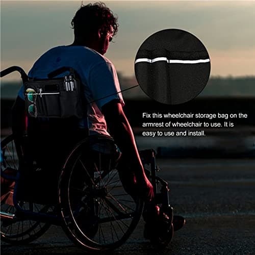Enhanced Storage & Night Visibility Pouch for Wheelchair Users