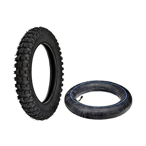AlveyTech 2.50-10 Tire and Tube Package - Fits Honda CRF50: Heavy Duty Rubber Tires for Dirt Pit Bike, Mini Rocket Scooter