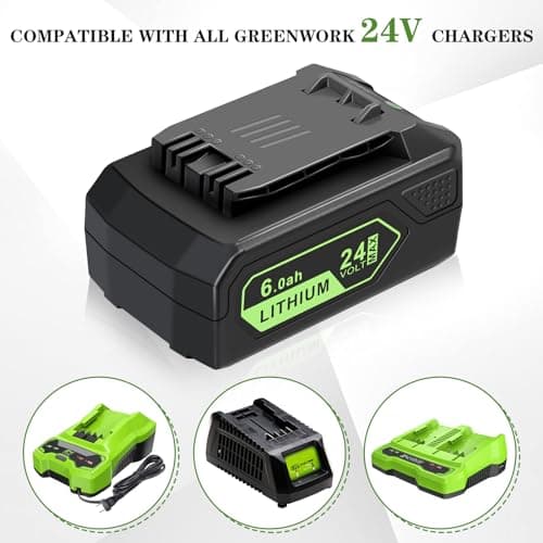 Greenworks 24V 6.0Ah Lithium-ion Battery MAX 29842 29852 LB24A020