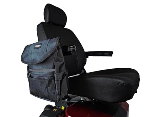 Large Armrest Storage Bag for Scooters & Powerchairs with Easy Mount