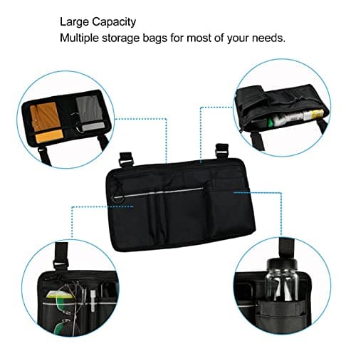Enhanced Storage & Night Visibility Pouch for Wheelchair Users