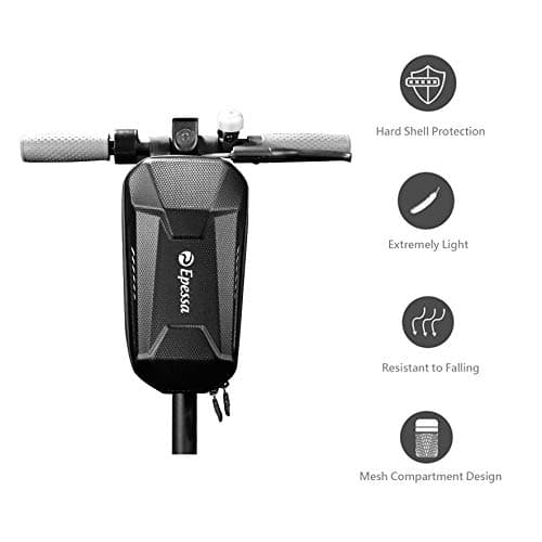 Epessa Scooter Handlebar Bag, Large Capacity EVA Material, Fit Mijia M365/Pro, Segway ES1-3|Charger Storage