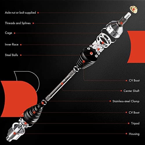 A-Premium Pair 2 Front CV Axle Shaft Assembly for Toyota Corolla 2009-2018, Matrix 2003-2013, Pontiac Vibe 2003-2010, L4