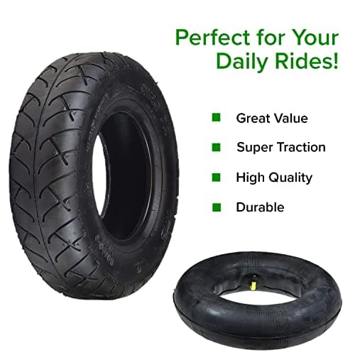 AlveyTech 4.10/3.50-6 Tire and Inner Tube Set - Replacement for ActiveCare Medical Prowler, Afikim Afiscooter C3 and S4 Mobility Scooter