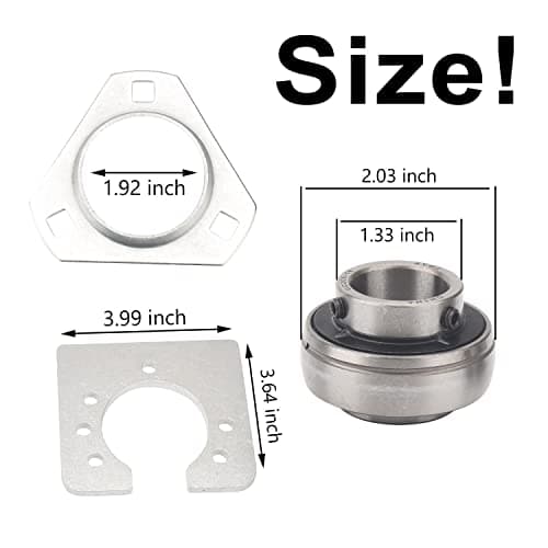 3-inch Bolt Ring Compatible Go-Kart Live Axle Bearing Kit for Mi-ni Bikes/Tr-ikes/ATV